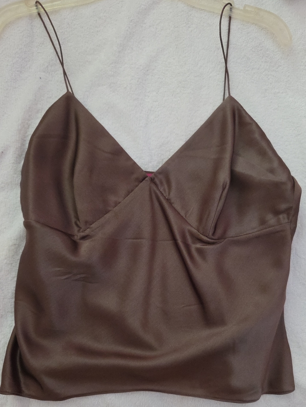 Massimo Brown Layered Top Sheer And Silk Ruffled Sleeves
